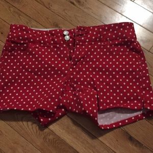 Delia's red polka dot shorts
